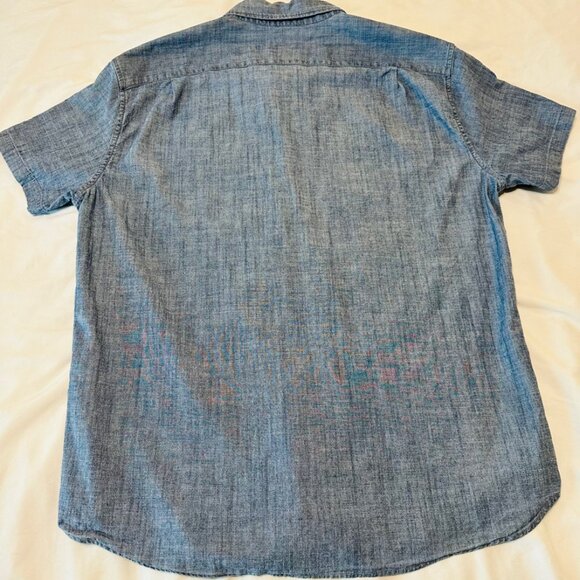J. Crew Men's Short Sleeve Flex Button Front Shirt  Blue Size XL - Picture 3 of 6